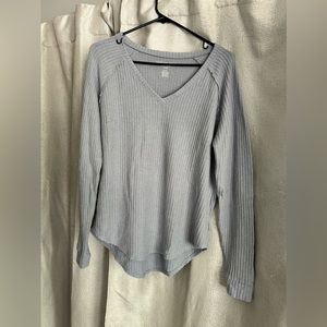 american eagle grayish purple plush sweater